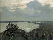 Levitan, Isaak Over the cemetery oil painting on canvas